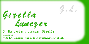 gizella lunczer business card